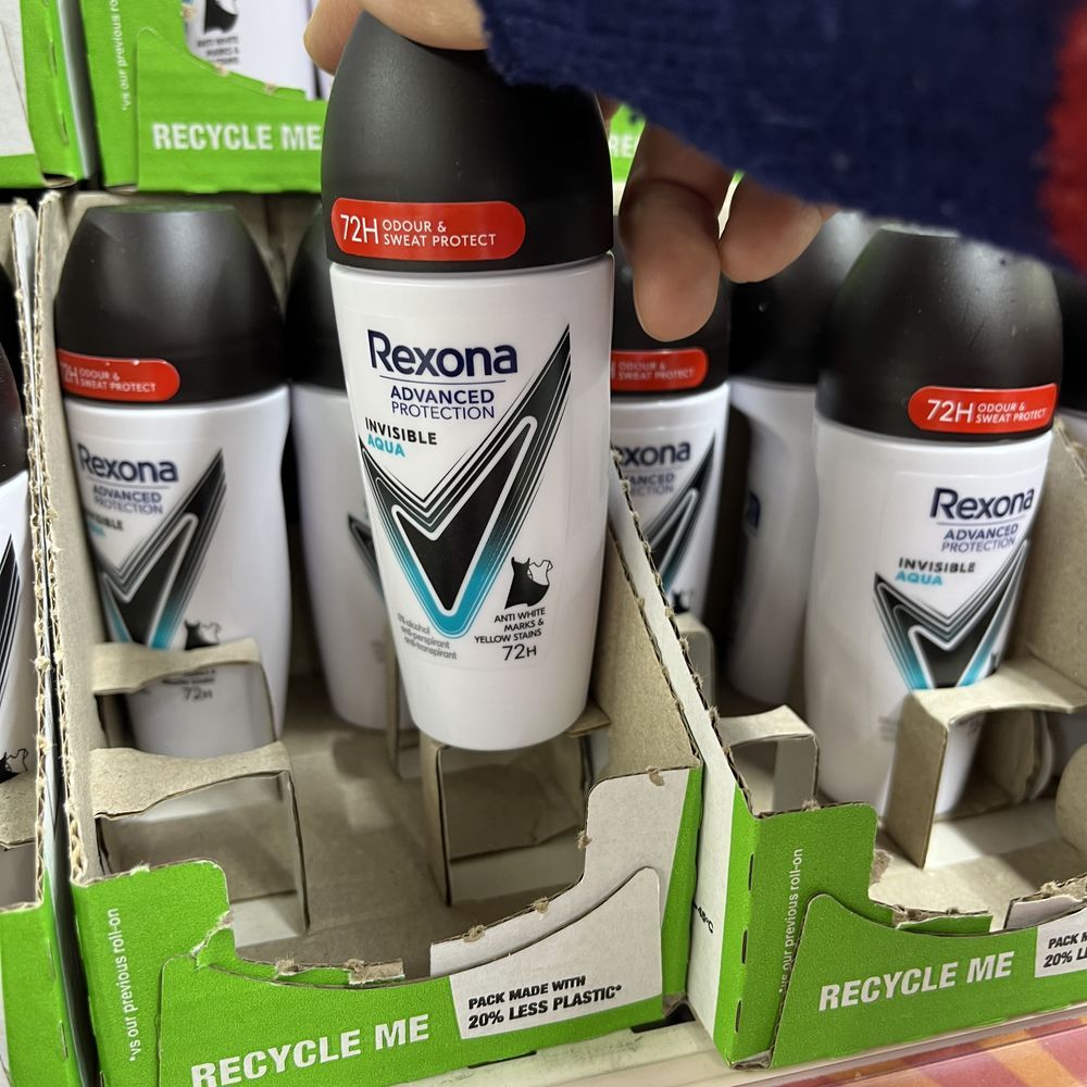 Rexona 舒耐止汗走珠蓝色隐形款 · 西班牙超市实拍